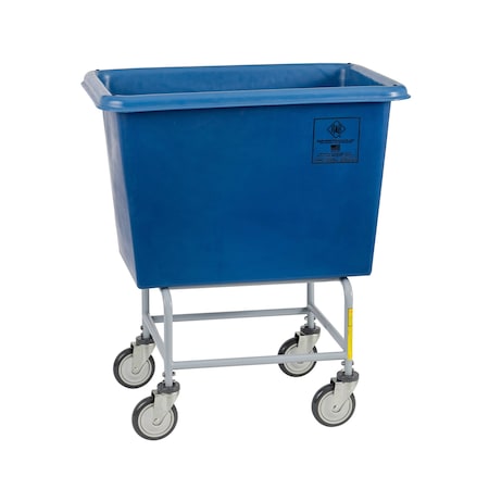 R&B Wire Products Elevated Basket Truck, Poly, 6 Bushel, Blue 466PTB